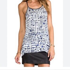 Milly•$235 Silk Fly-Away‎ Racerback Tank•Sz 4